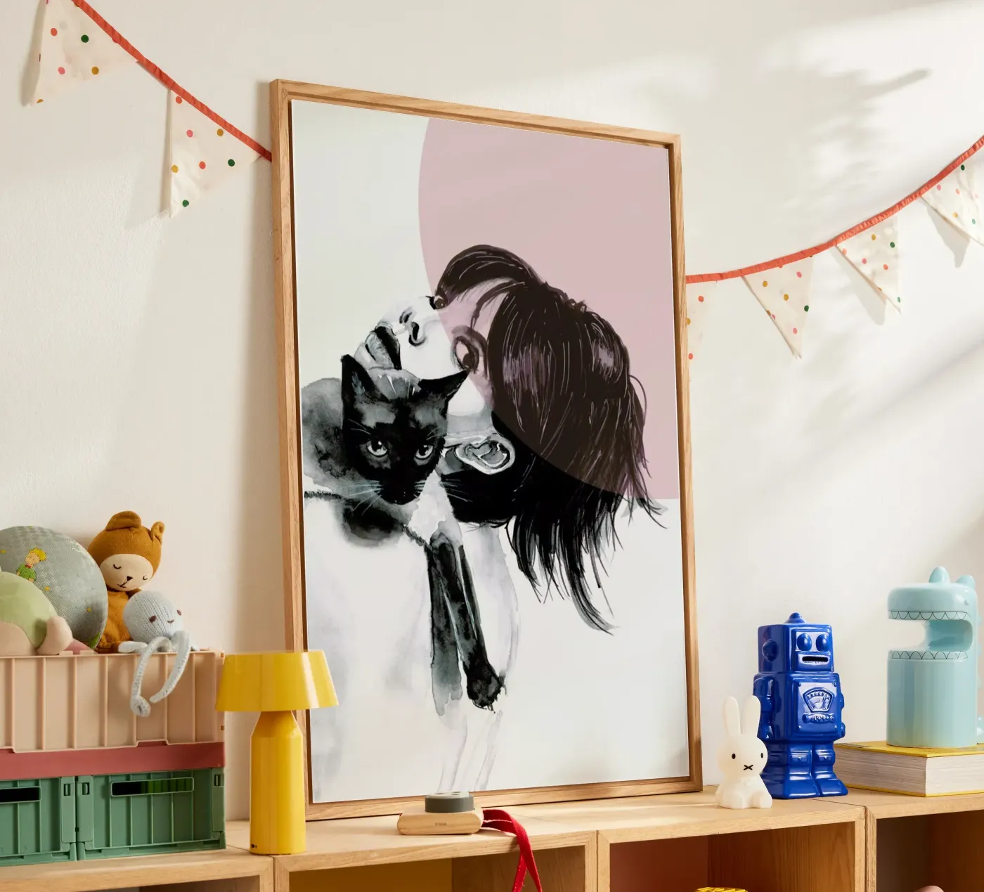 Cat Lady Acryl-Glas von Mathilde Olsen