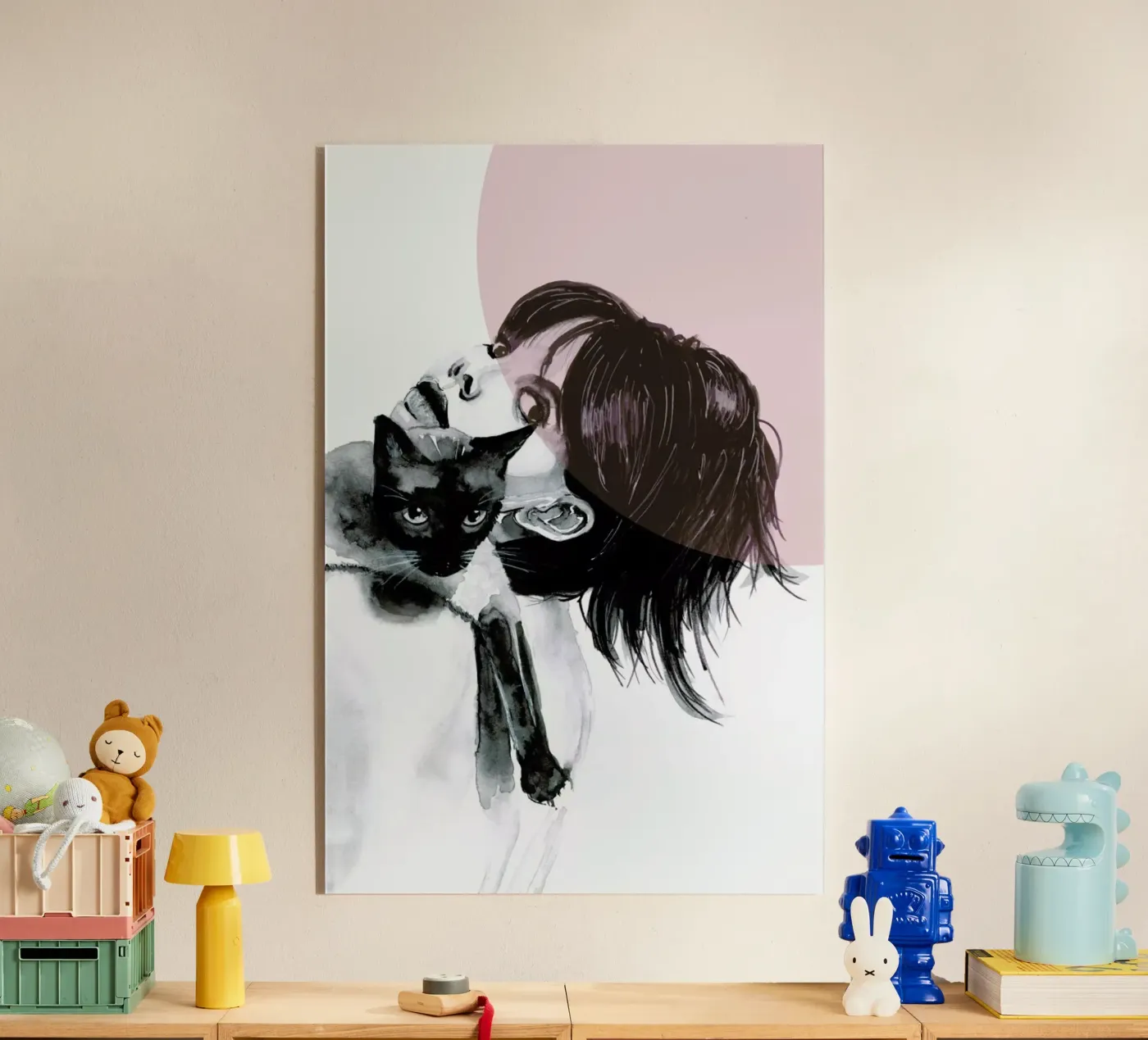 Cat Lady Acryl-Glas von Mathilde Olsen