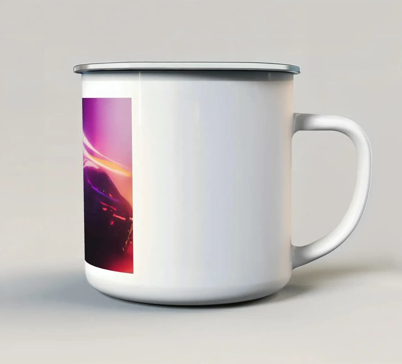 L'energia elettrizzante di una notte futuristica tazza in smalto da Le Flou