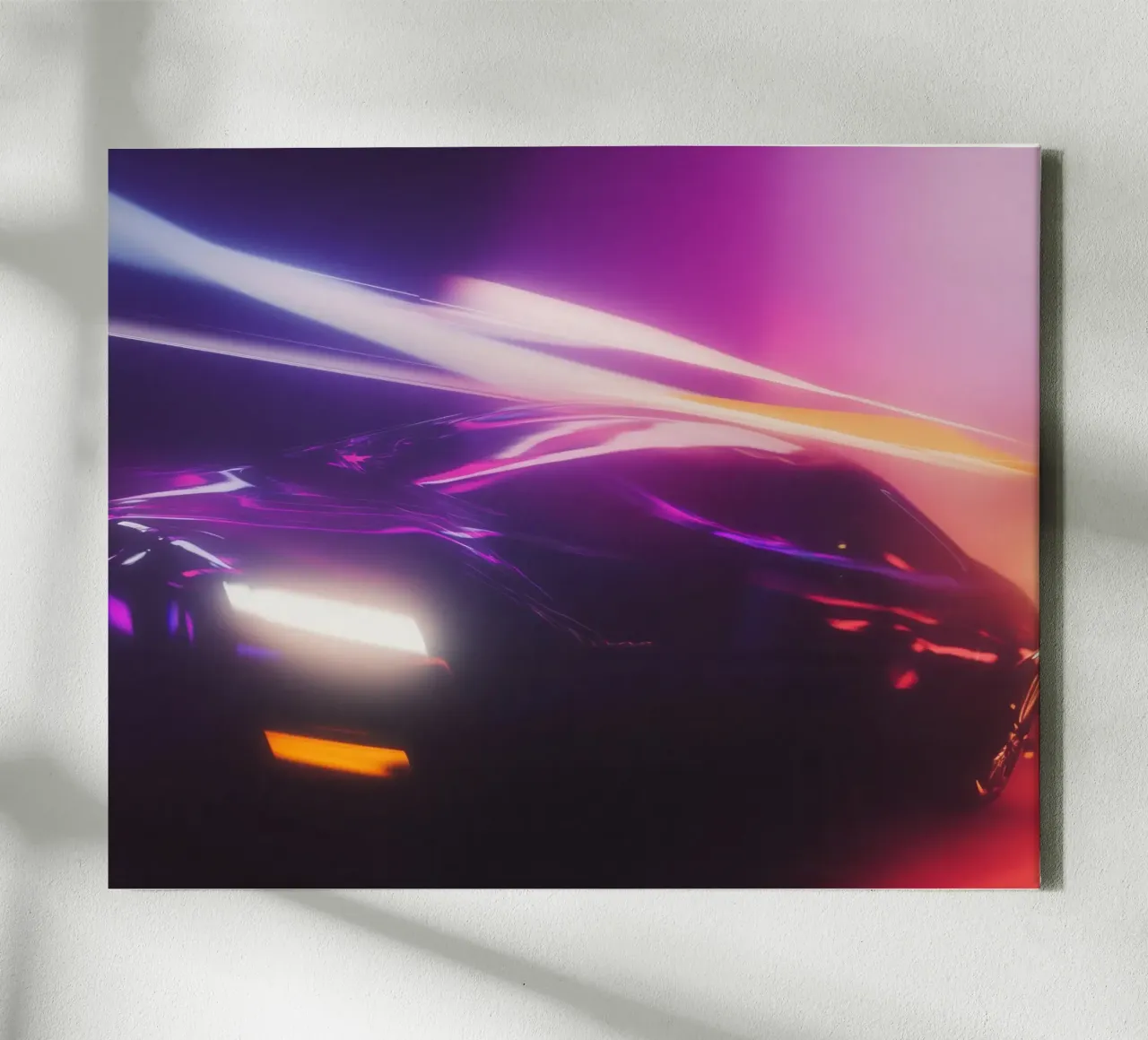 De opwindende energie van een futuristische nacht canvas met Baklijst van Le Flou