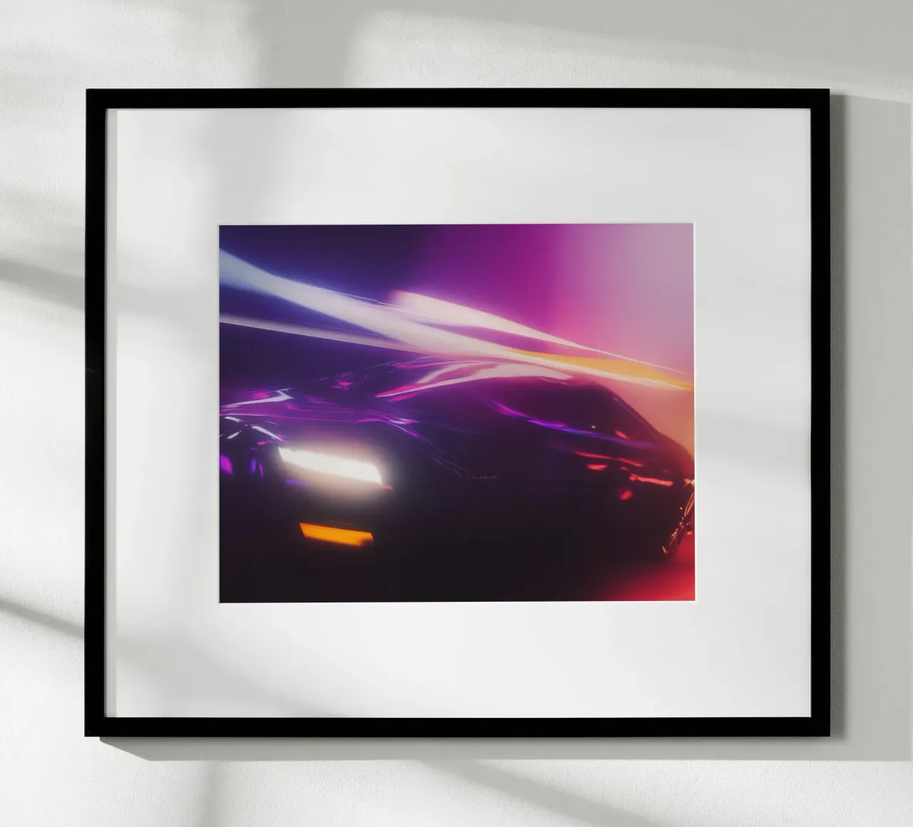 L'energia elettrizzante di una notte futuristica poster con telaio in plastica da Le Flou