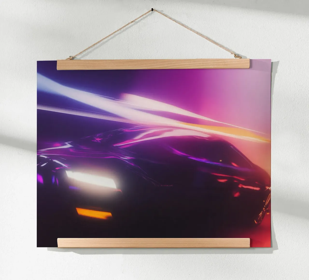 L'energia elettrizzante di una notte futuristica poster con telaio in plastica da Le Flou