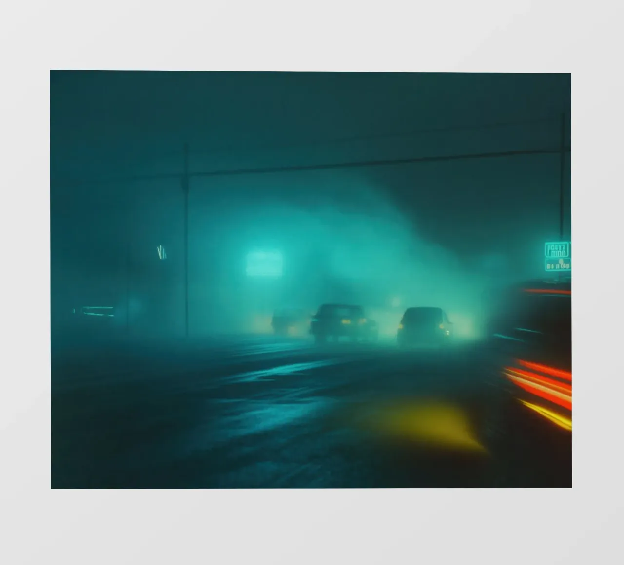 Nebbia elettrica: una notte misteriosa in città telo in pvc da Le Flou