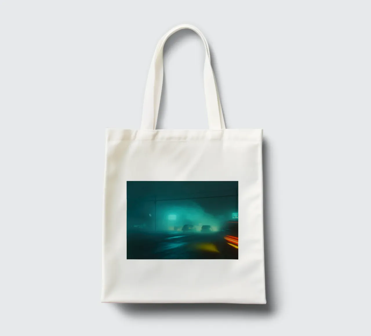Electric Fog: A Mysterious Night in the City tote bag by Le Flou