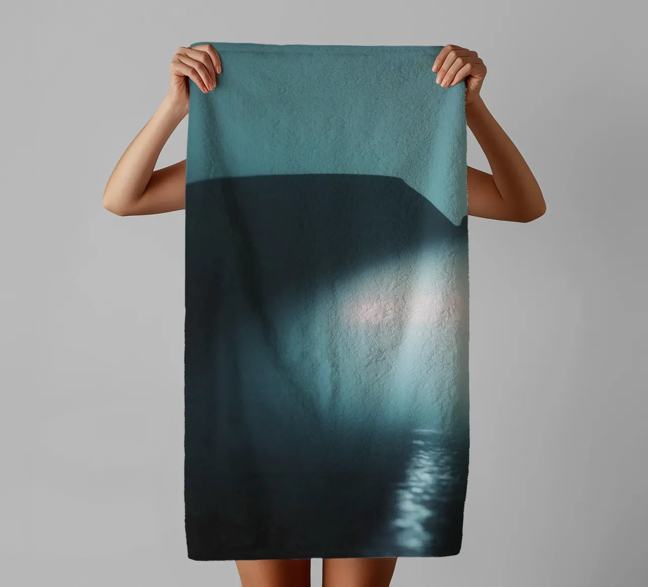 Silhouette Nocturne : The Charm of a Car in the Night towel by Le Flou
