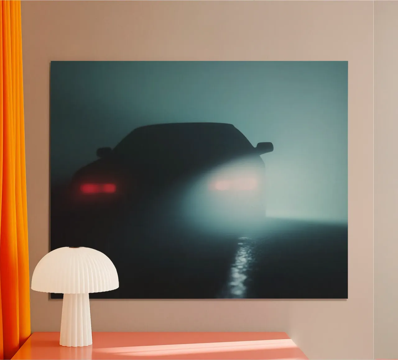 Silhouette bei Nacht : Der Charme eines Autos in der Nacht Hahnemühle von Le Flou