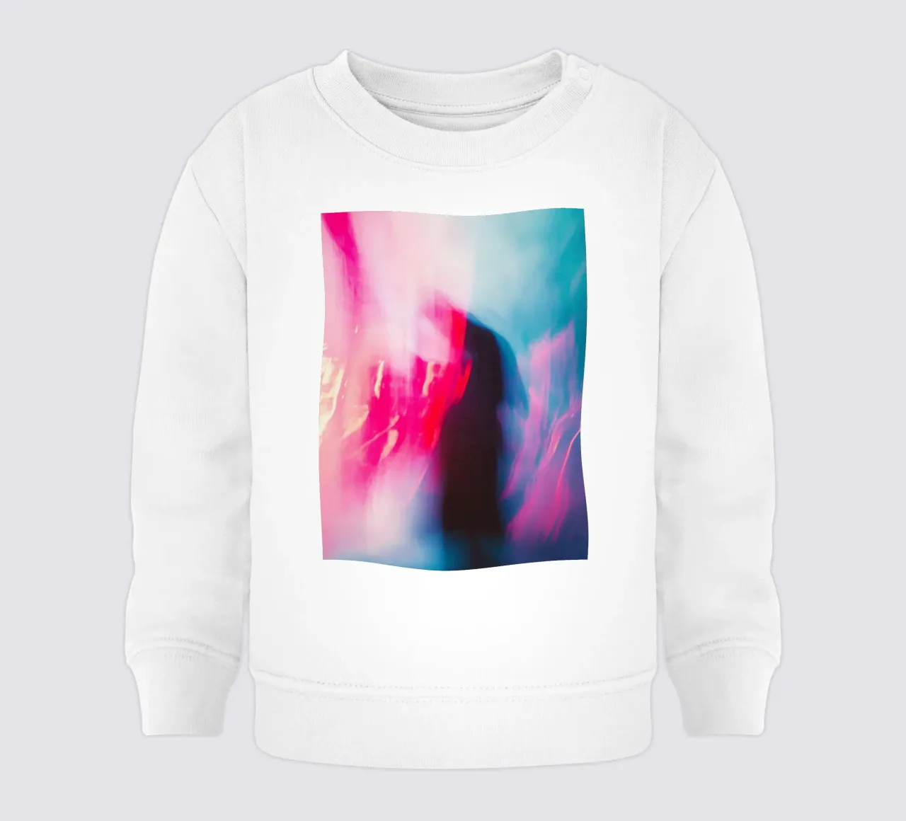 Rêve Coloré: una silhouette avvolta nella luce felpa neonato da Le Flou