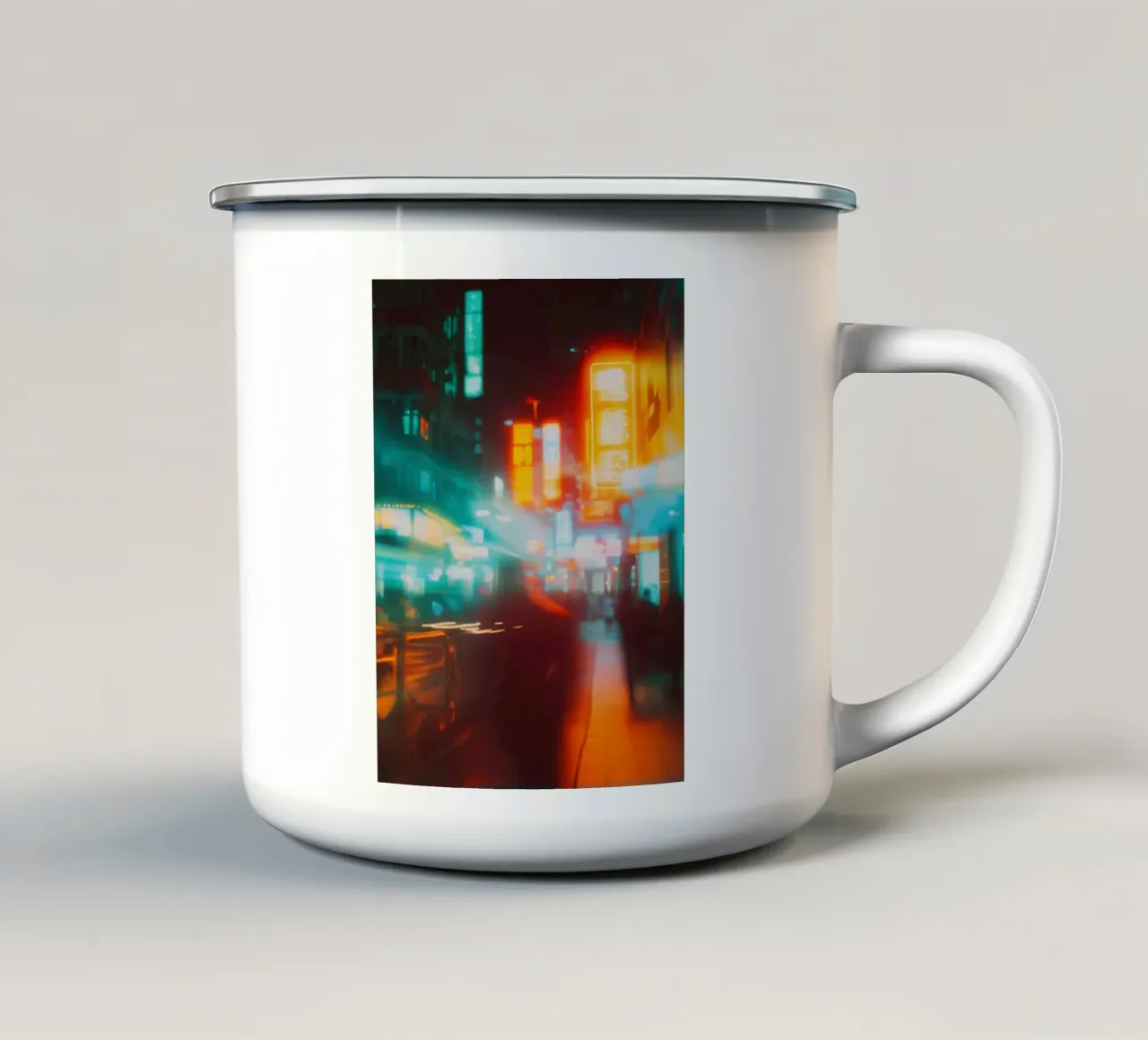 Nuits Électriques: effervescenza urbana tazza in smalto da Le Flou