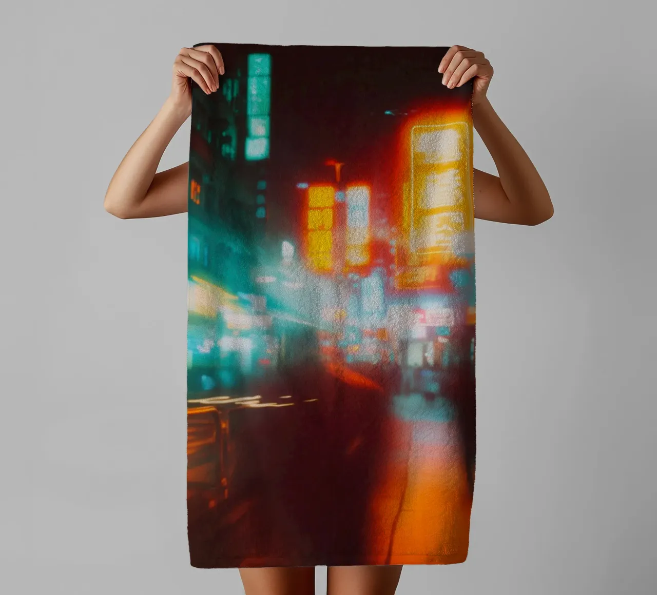 Nuits Électriques: Urban Effervescence towel by Le Flou