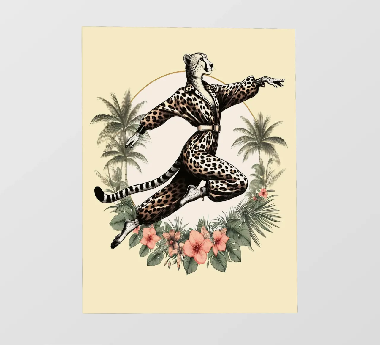 Ghepardo combattente di Kung Fu pellicola backlit da ARTOMATIC