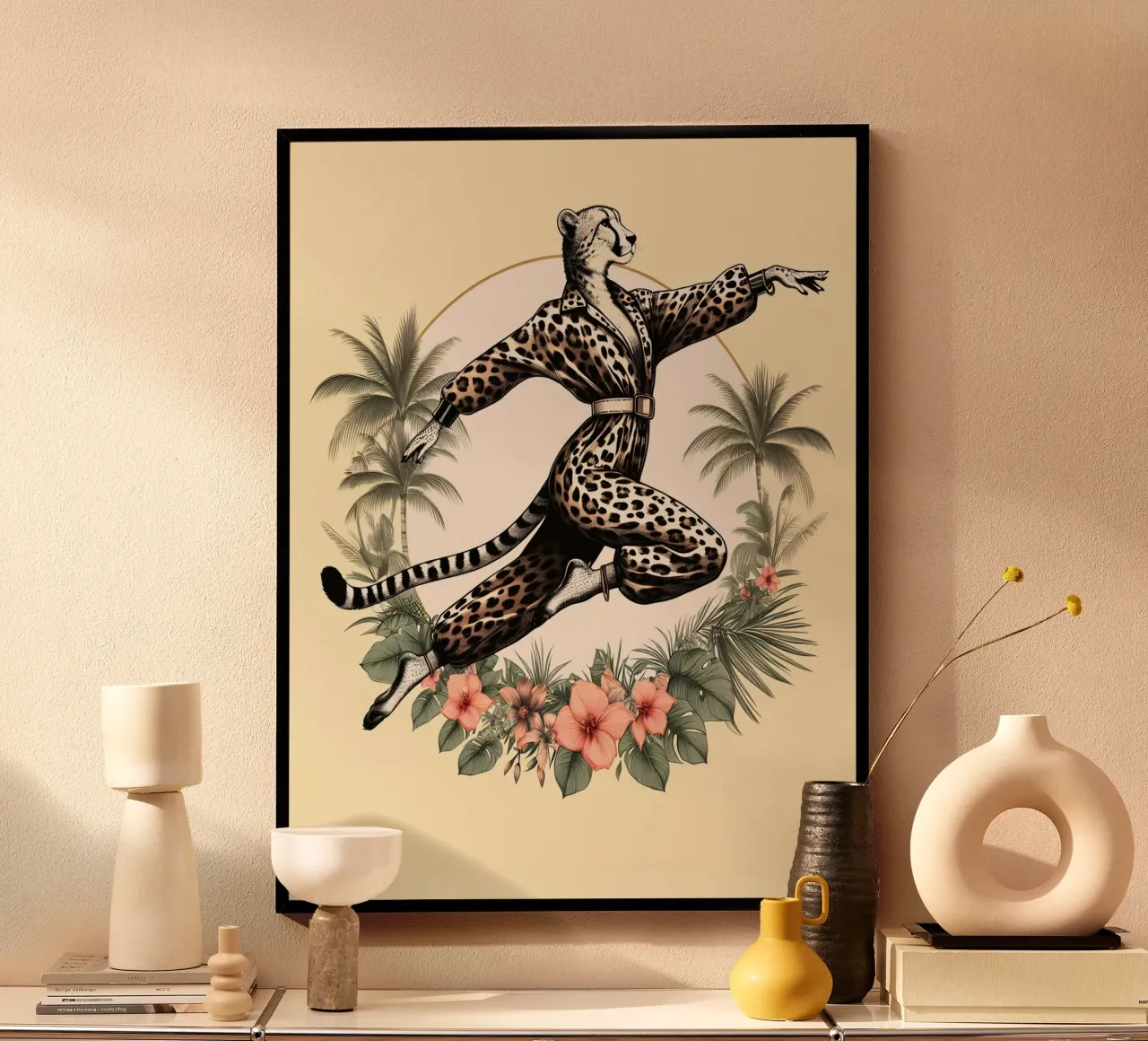 Ghepardo combattente di Kung Fu carta hahnemühle da ARTOMATIC