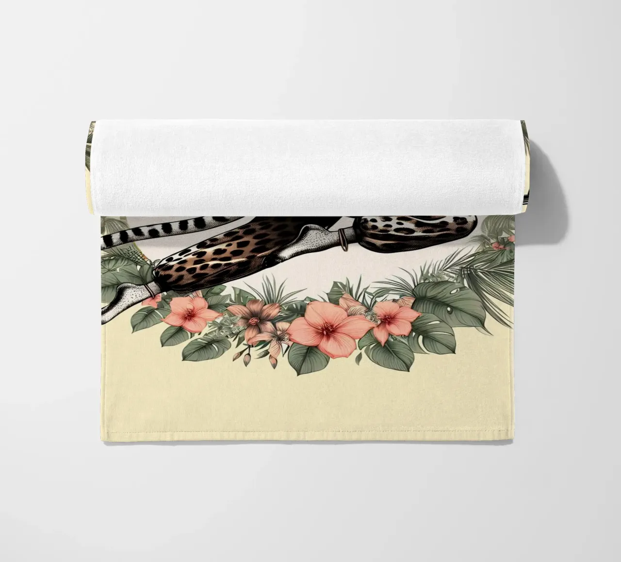 Ghepardo combattente di Kung Fu telo mare da ARTOMATIC