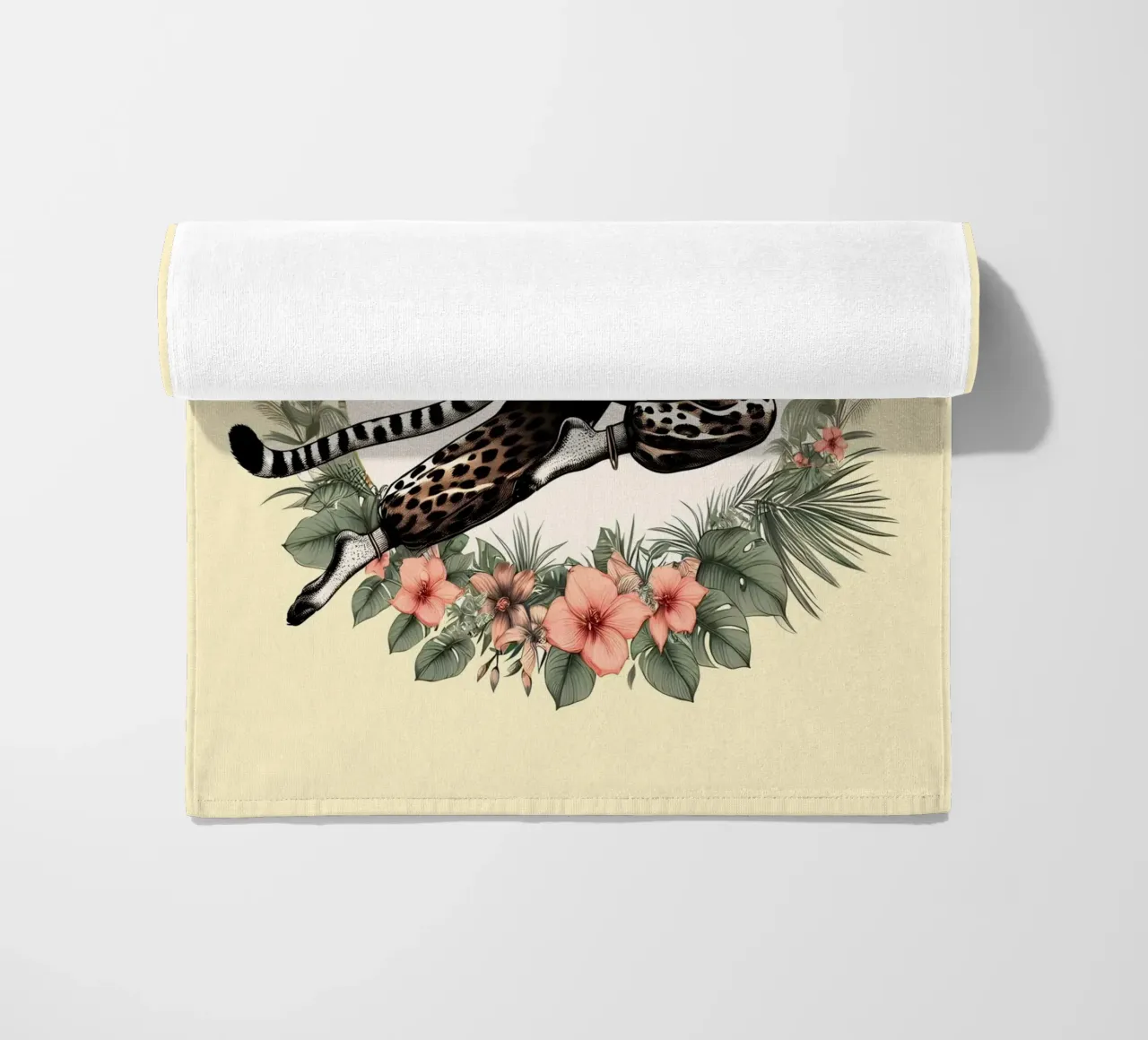 Ghepardo combattente di Kung Fu telo mare da ARTOMATIC