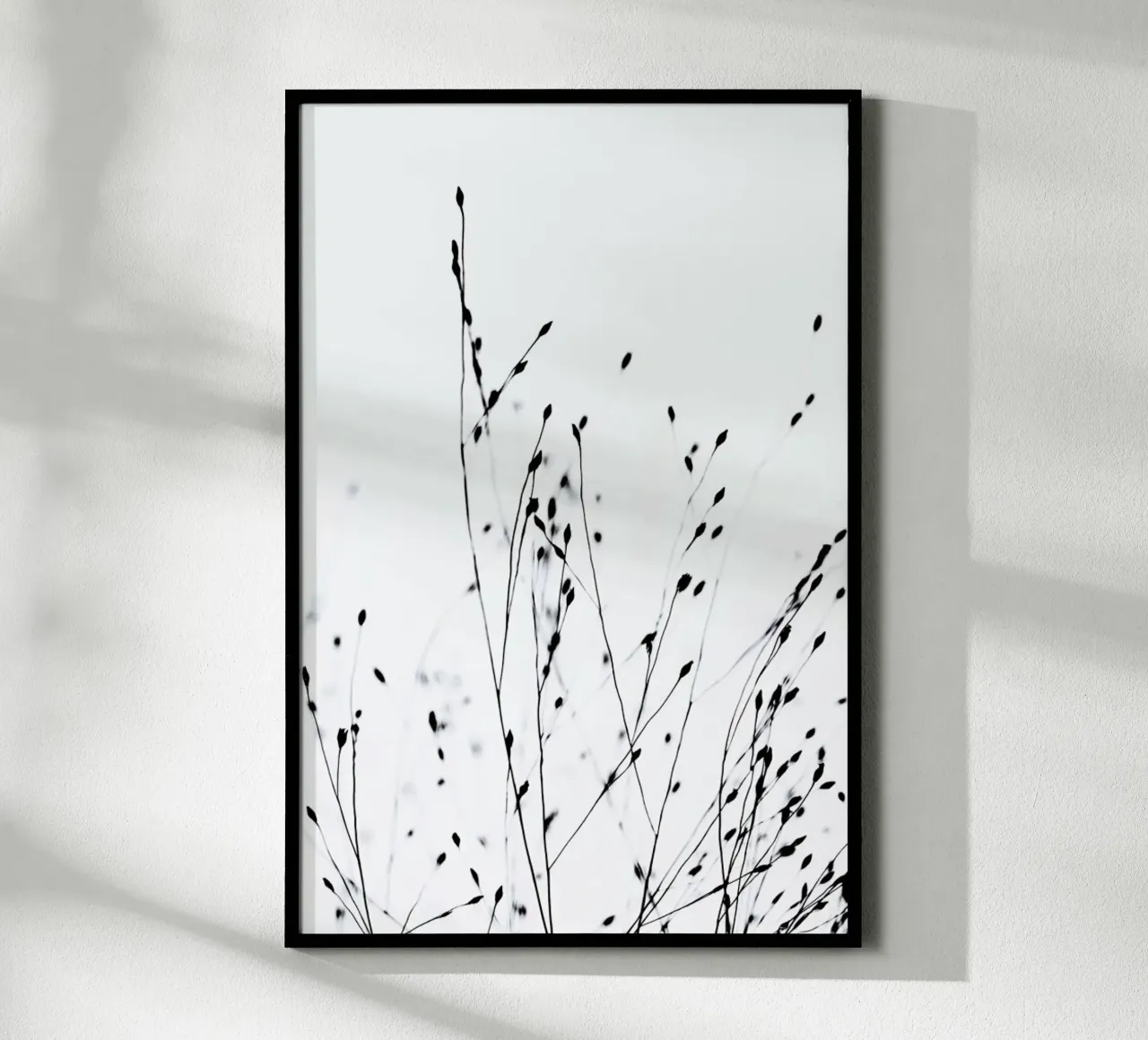 Black Grass poster con telaio in alluminio da Monika Strigel