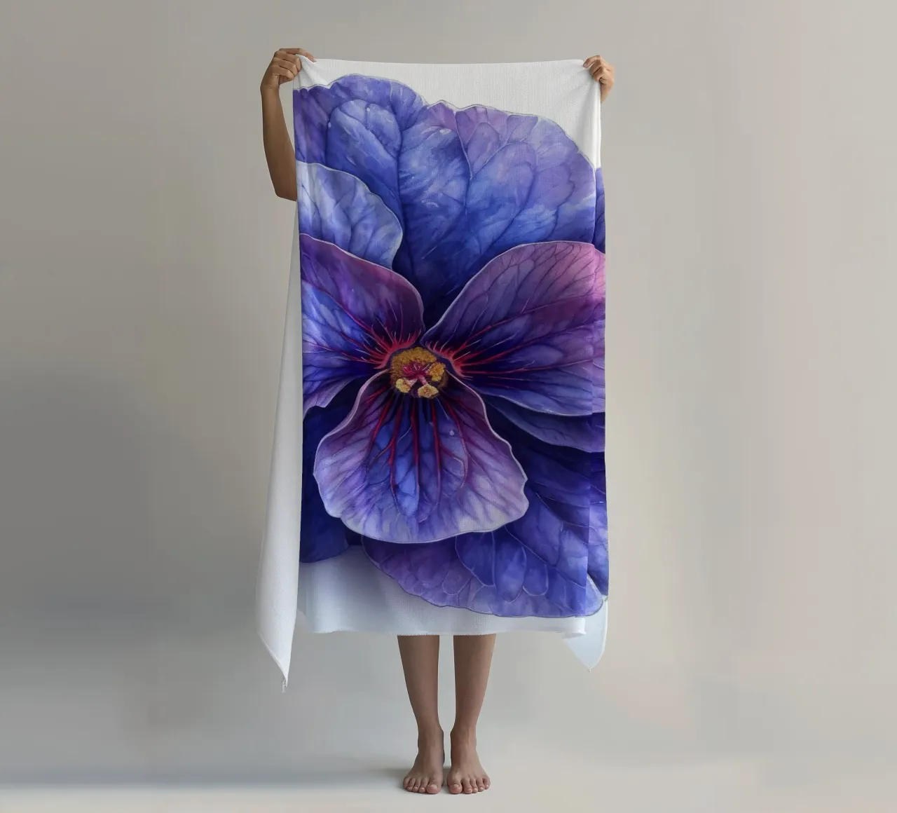 Fiore di violetta africana 1 telo mare da Bold Blooms