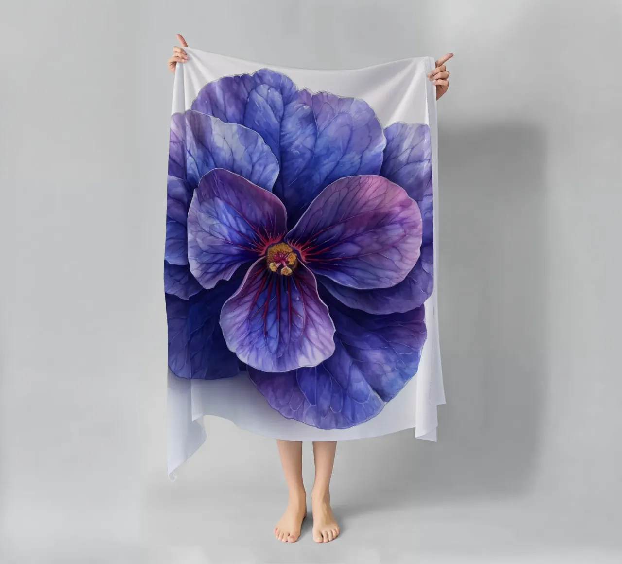Fiore di violetta africana 1 telo mare da Bold Blooms