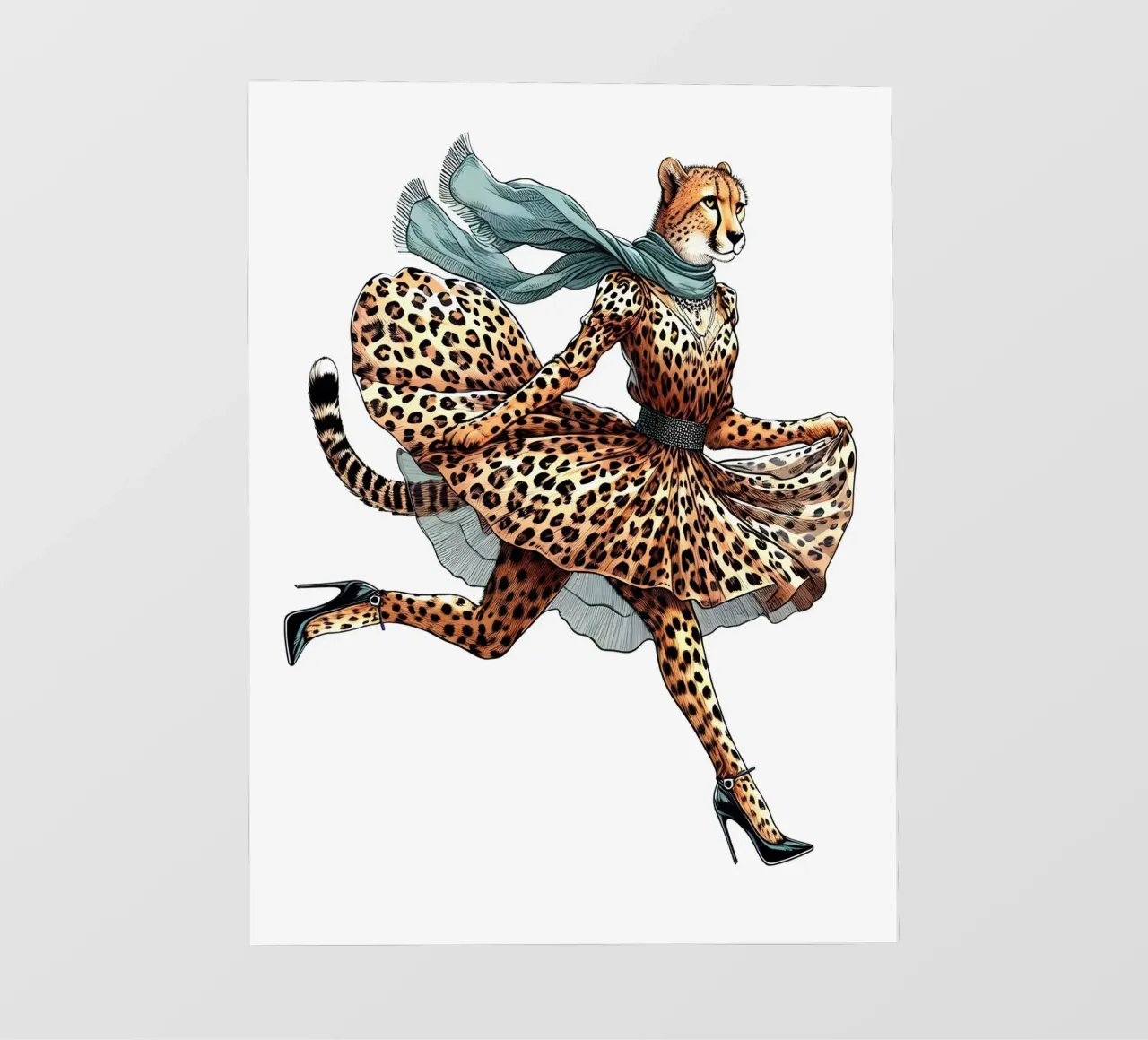 FAST FASHION CON STAMPA ANIMALE telo in pvc da ARTOMATIC
