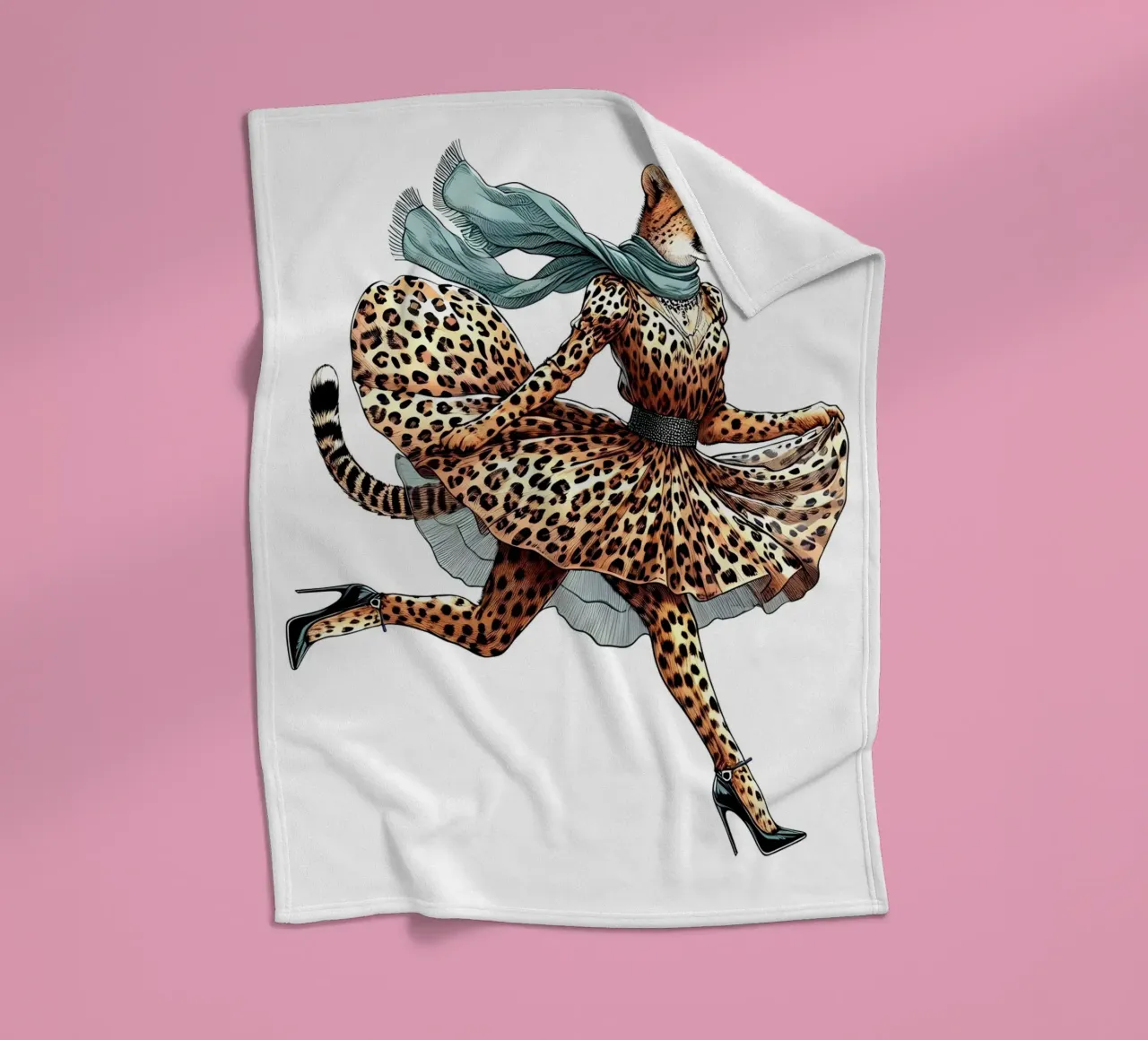FAST FASHION CON STAMPA ANIMALE coperta in pile da ARTOMATIC