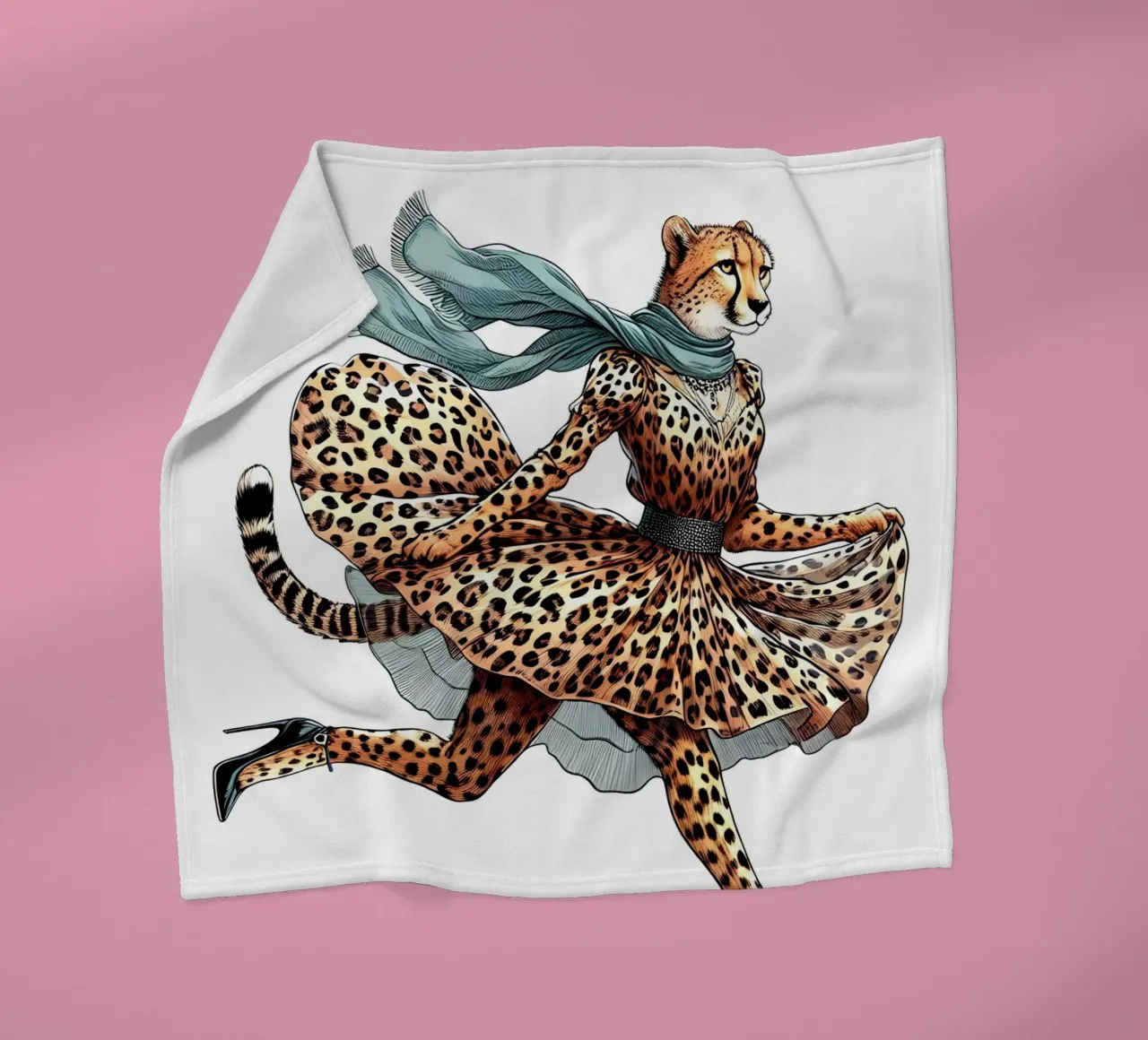 FAST FASHION CON STAMPA ANIMALE coperta in pile da ARTOMATIC
