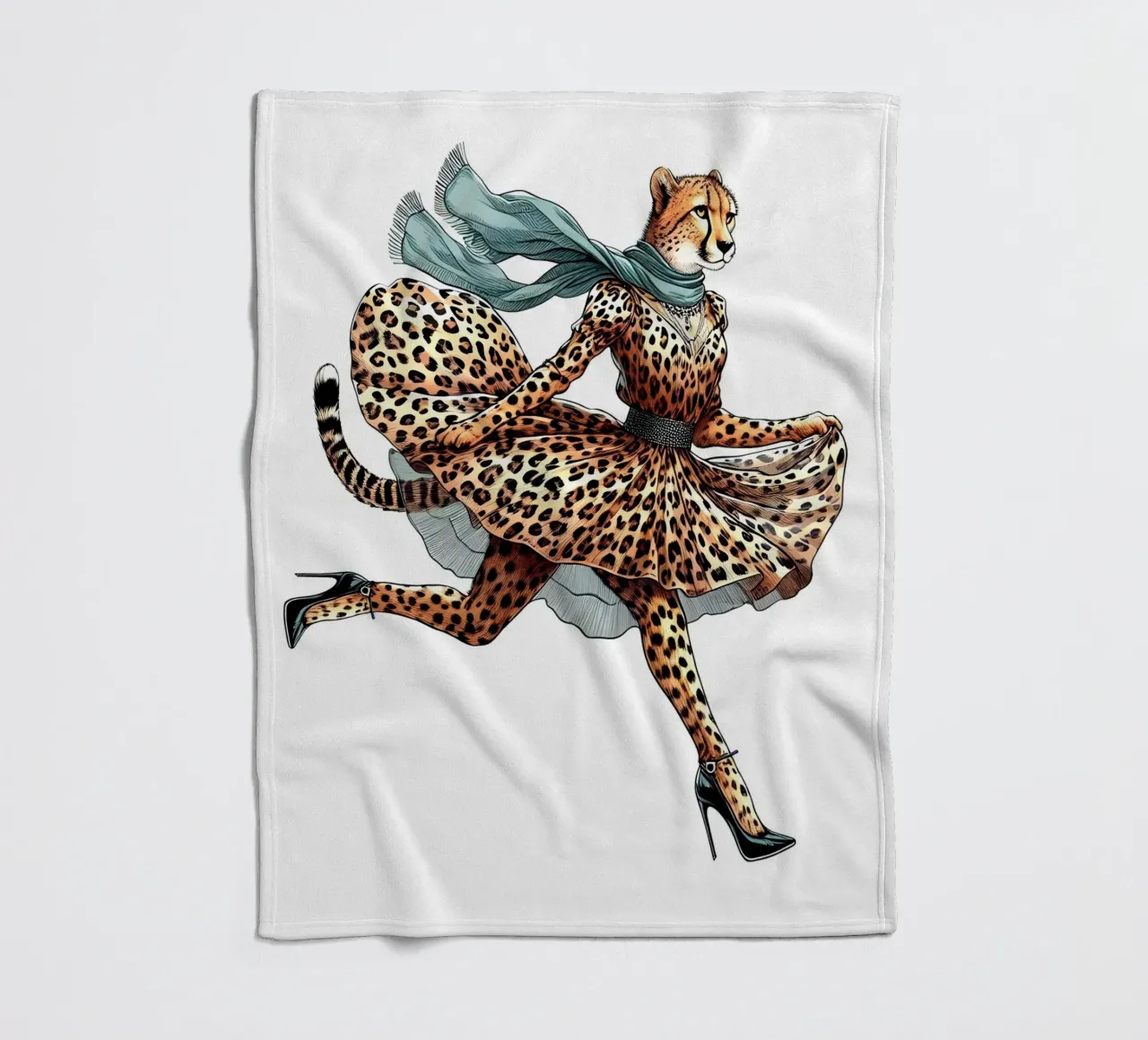 FAST FASHION CON STAMPA ANIMALE coperta in pile da ARTOMATIC