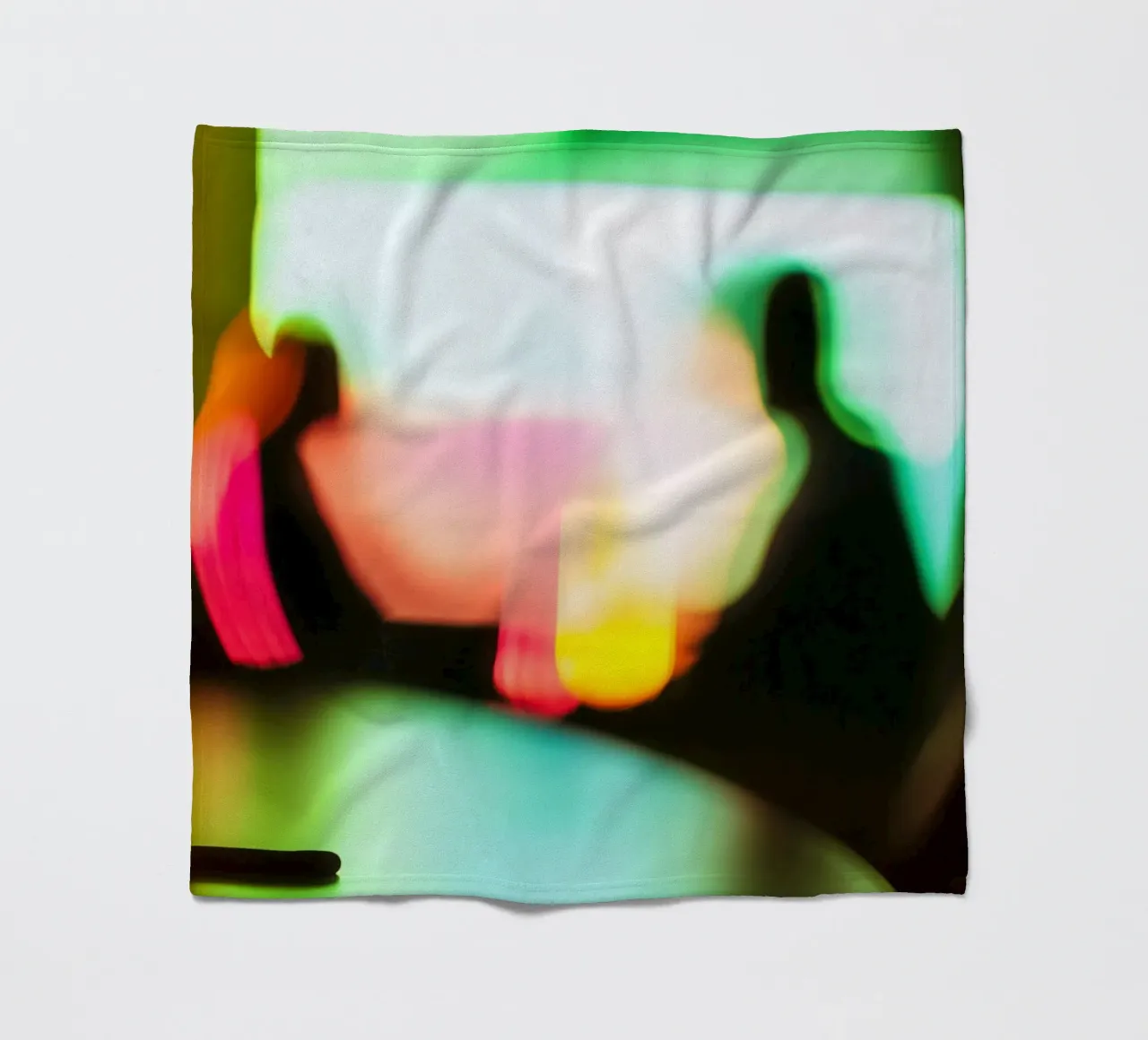 Blurred Silhouettes: Chromatic and Abstract Dreams fleece blanket by Le Flou