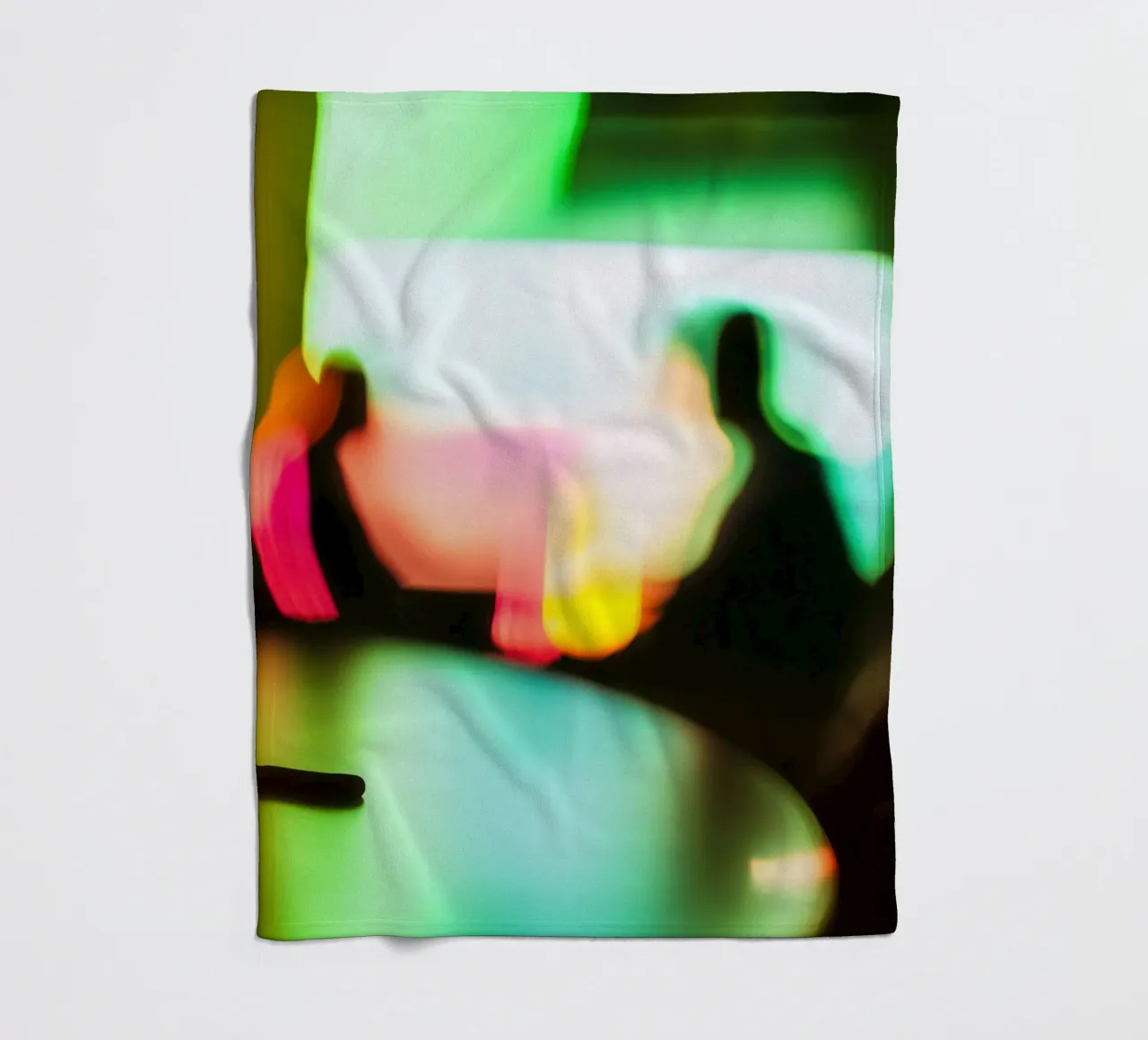 Blurred Silhouettes: Chromatic and Abstract Dreams fleece blanket by Le Flou