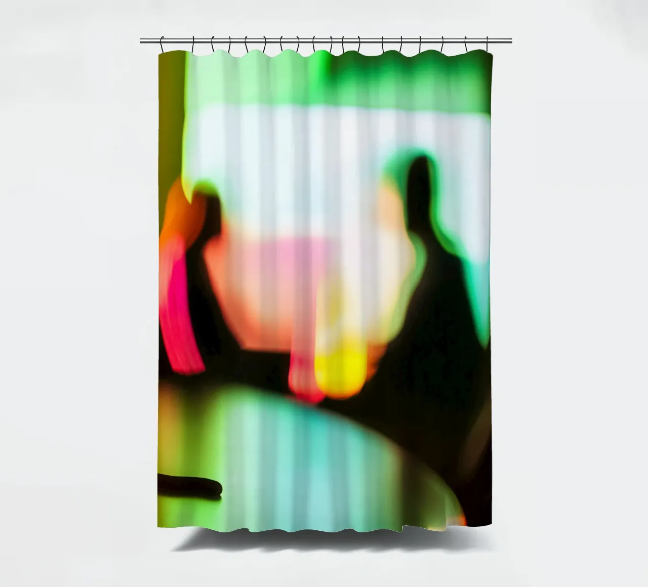 Blurred Silhouettes: Chromatic and Abstract Dreams shower curtain by Le Flou