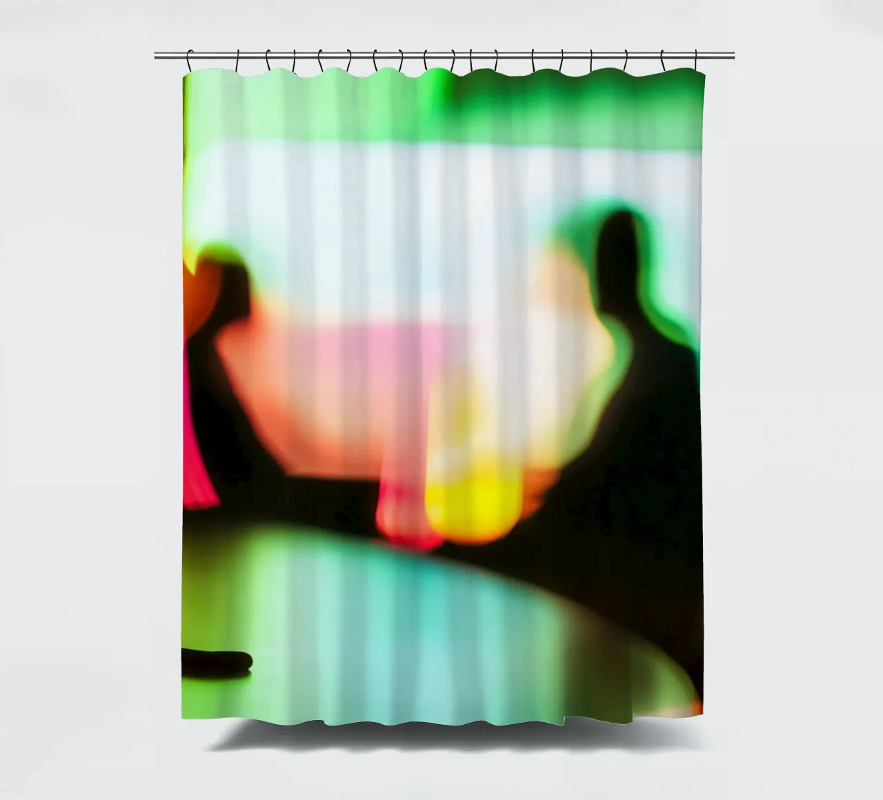 Blurred Silhouettes: Chromatic and Abstract Dreams shower curtain by Le Flou