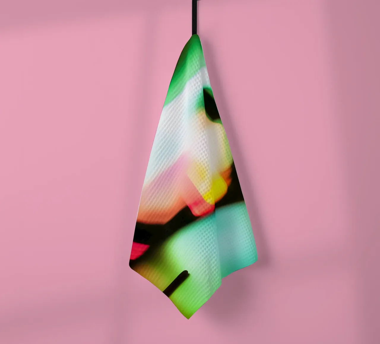 Blurred Silhouettes: Chromatic and Abstract Dreams tea towel by Le Flou