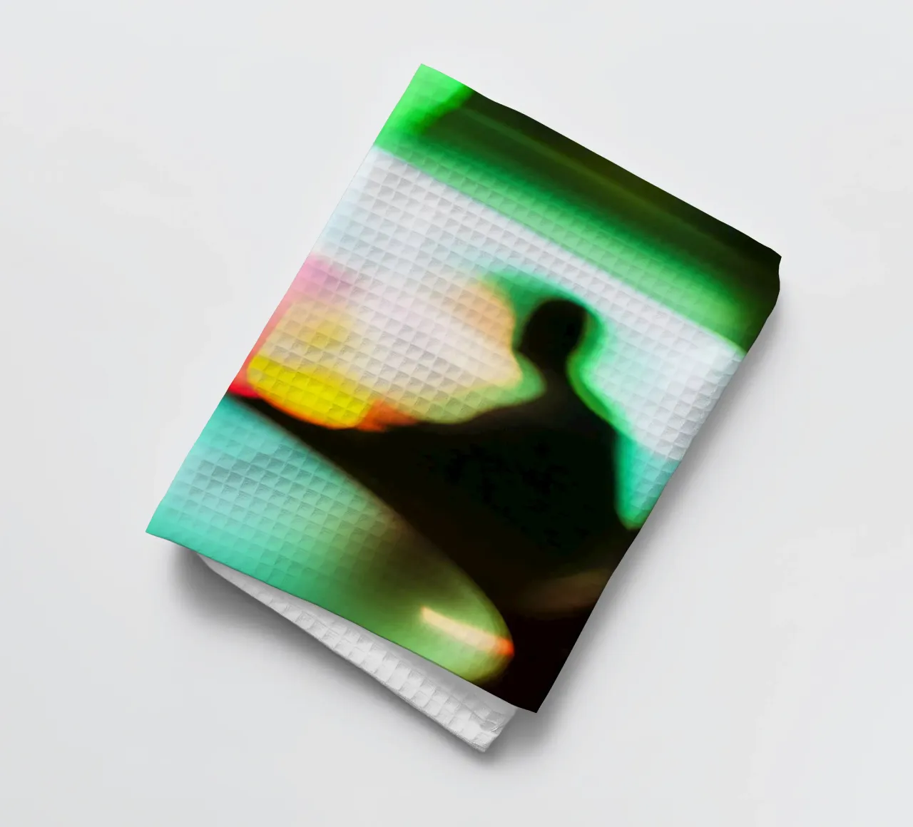 Blurred Silhouettes: Chromatic and Abstract Dreams tea towel by Le Flou