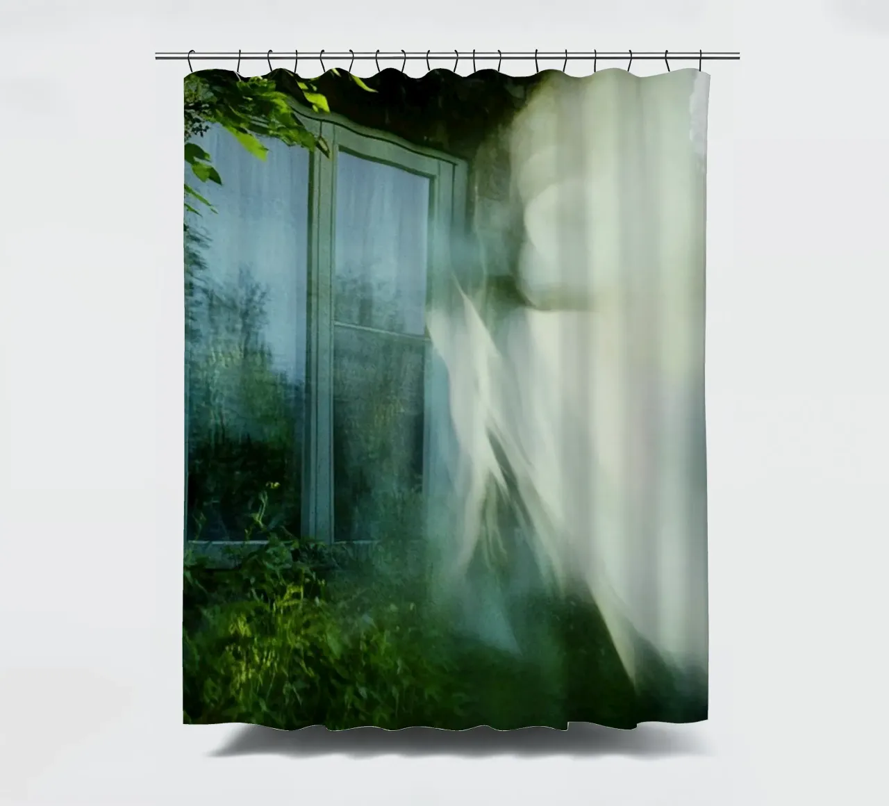 Phantom Window: An Escape Between Light and Shadow shower curtain by Le Flou