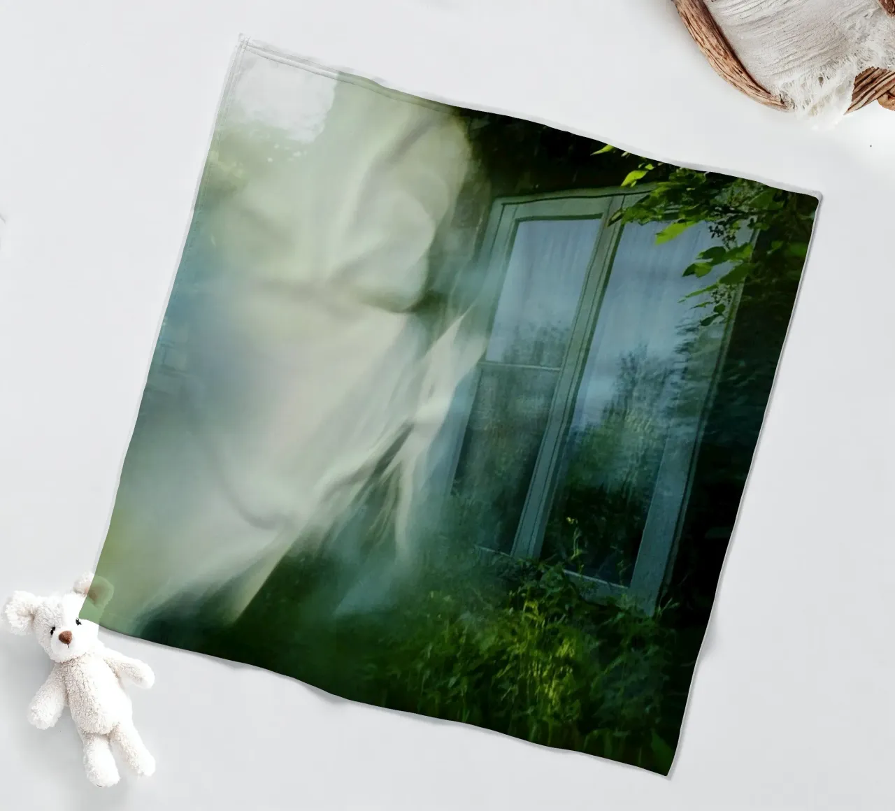 Phantom Window: An Escape Between Light and Shadow fleece blanket by Le Flou