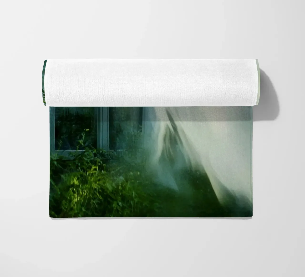 Phantom Window: An Escape Between Light and Shadow beach towel by Le Flou