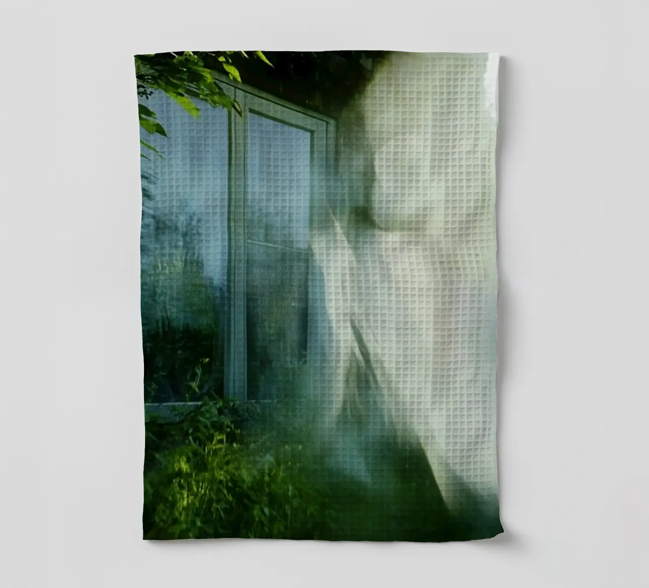Phantom Window: An Escape Between Light and Shadow tea towel by Le Flou