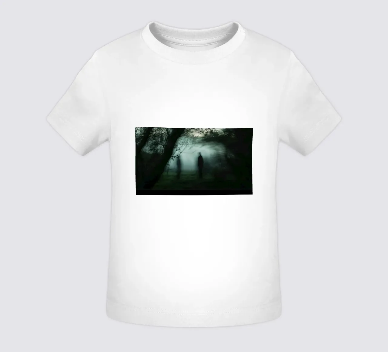 Spectral silhouettes in the Edinburgh mist baby t-shirt by Le Flou