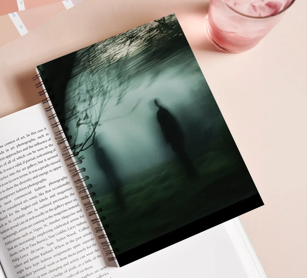 Spectral silhouettes in the Edinburgh mist spiral notebook by Le Flou