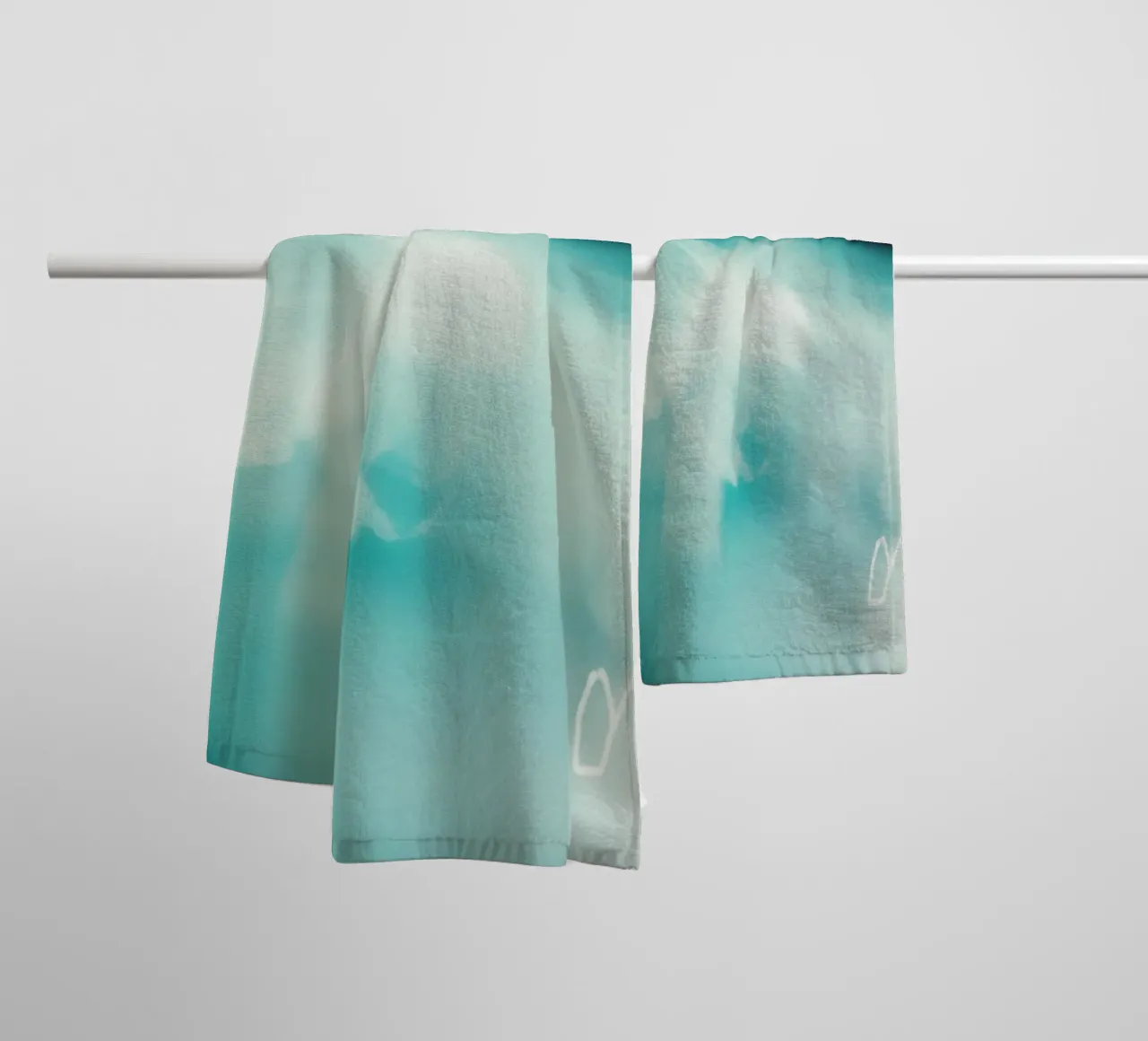 Lines and light: Luminous abstraction towel by Le Flou