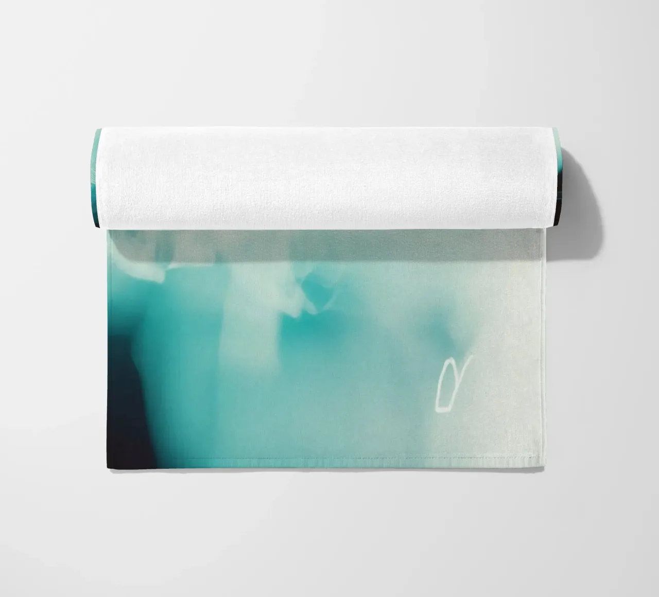 Lines and light: Luminous abstraction beach towel by Le Flou