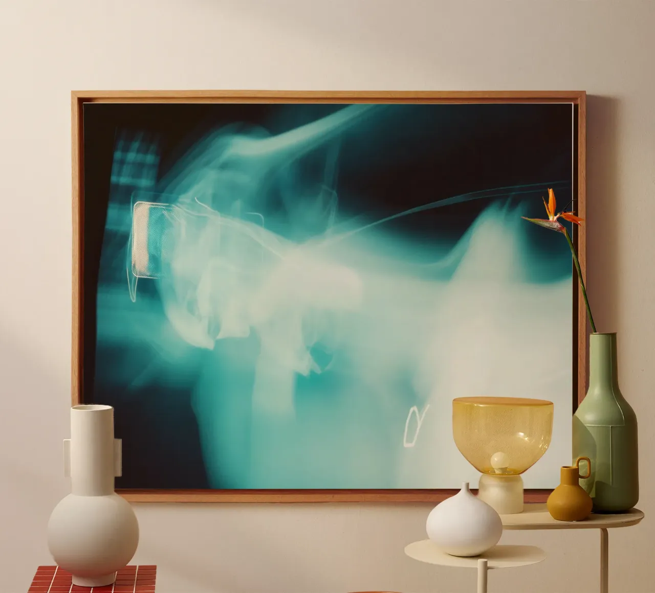 Lines and light: Luminous abstraction canvas by Le Flou