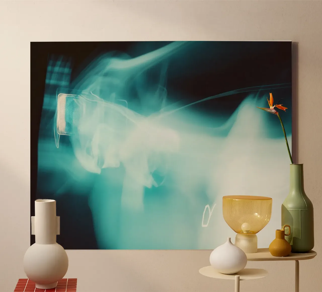 Lines and light: Luminous abstraction canvas by Le Flou