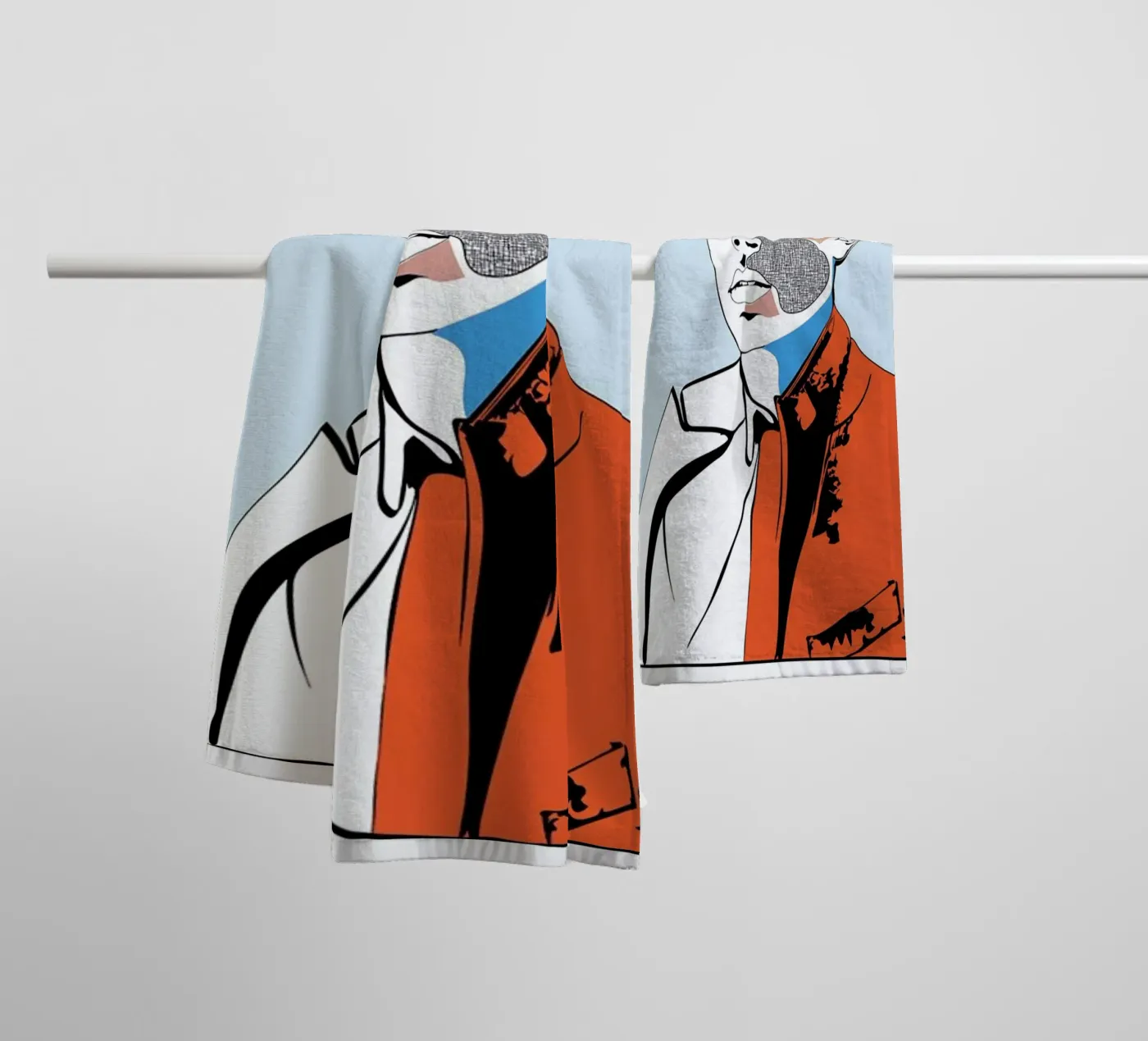Collaging 2 towel by Marcell Naubert