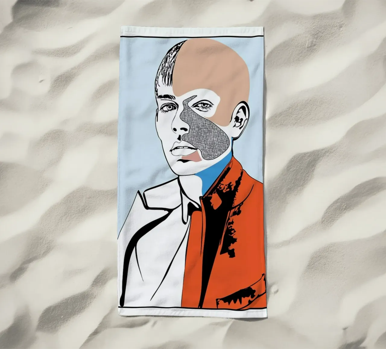 Collaging 2 beach towel by Marcell Naubert