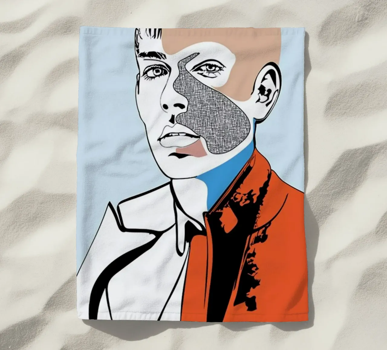 Collaging 2 beach towel by Marcell Naubert