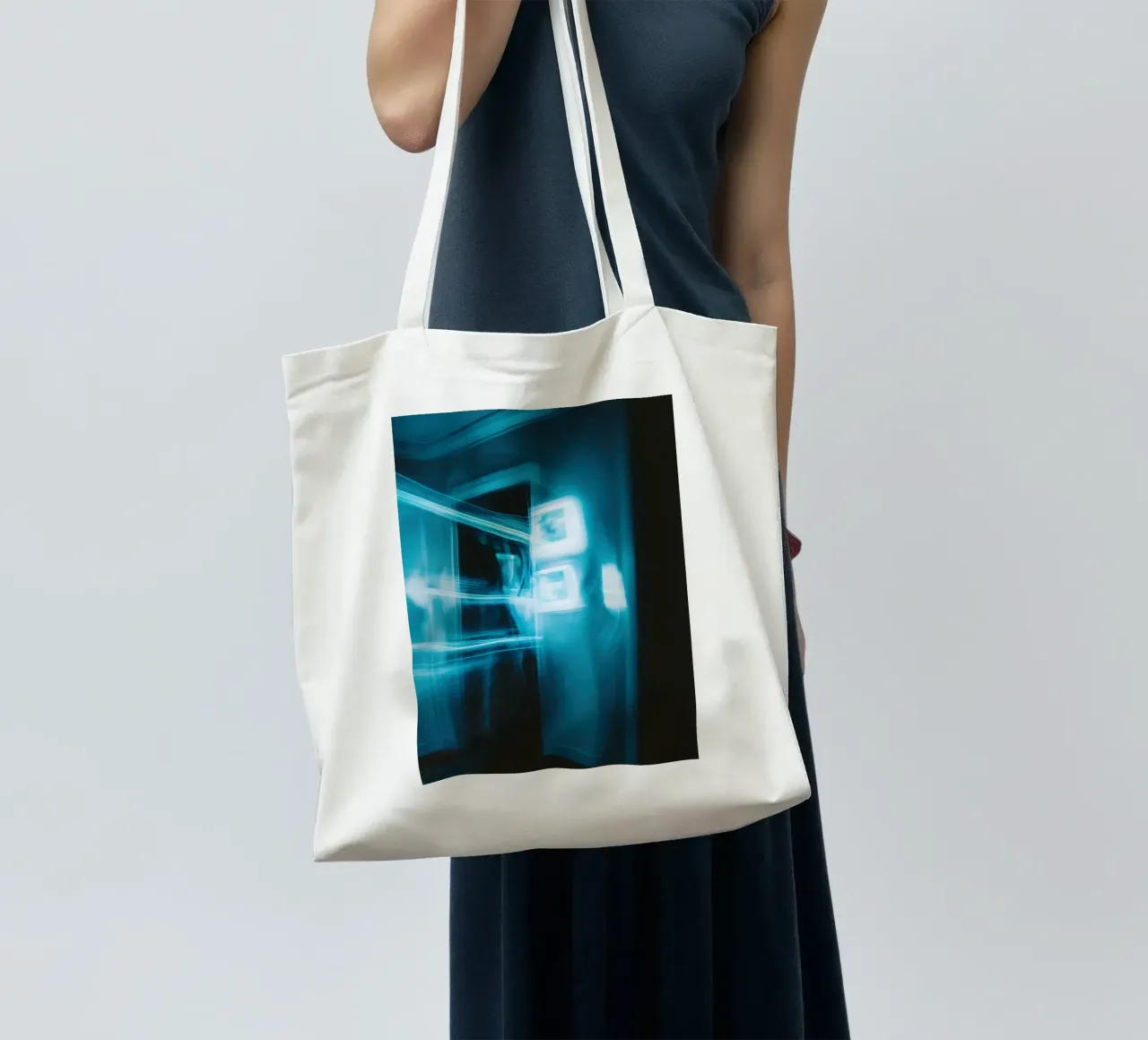 Night Illusion : Evanescent lights in the dark tote bag by Le Flou