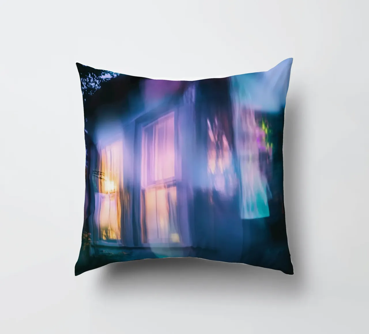 The house of dreams: ghostly flashes of light decorative cushion by Le Flou
