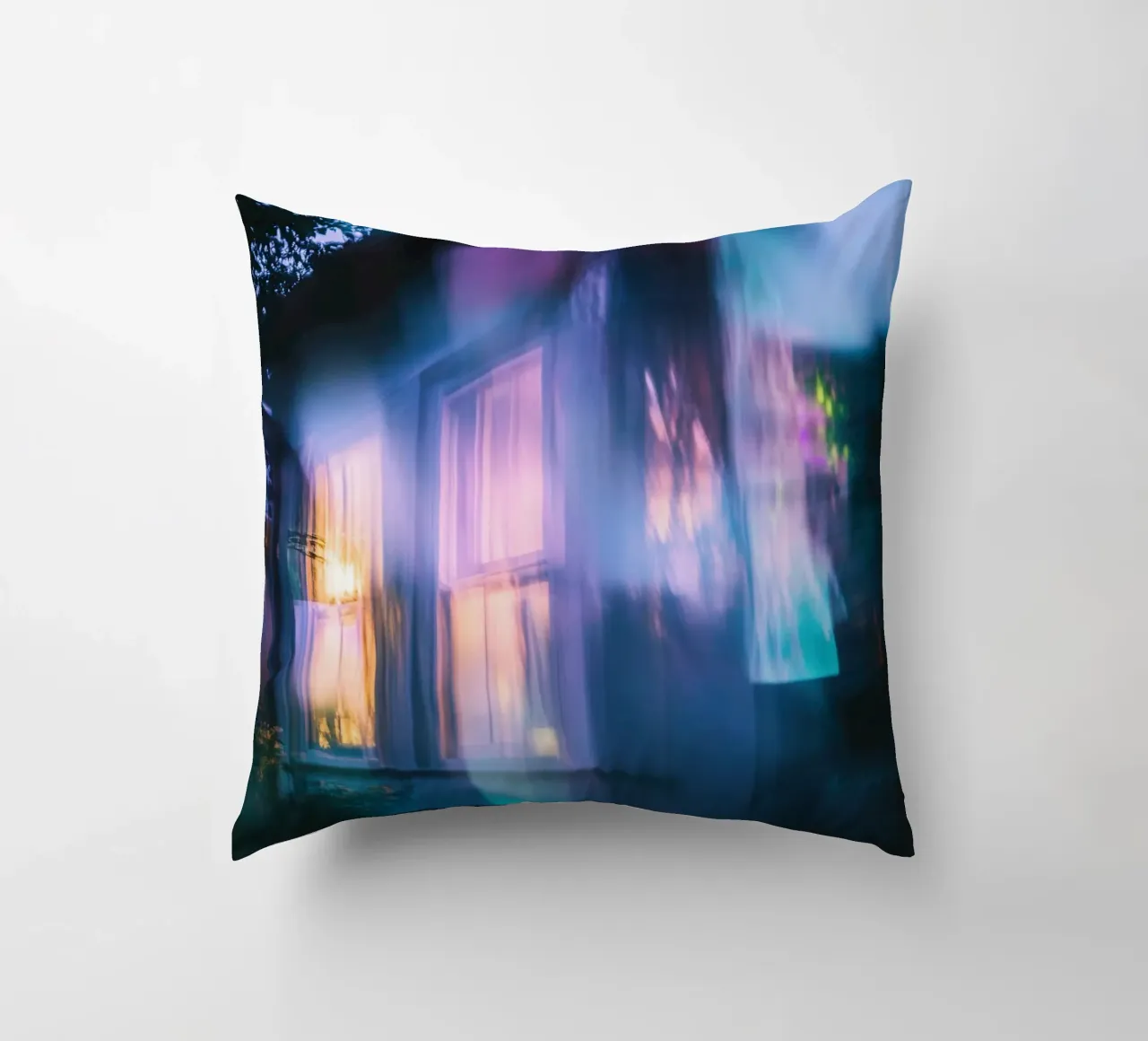 The house of dreams: ghostly flashes of light decorative cushion by Le Flou