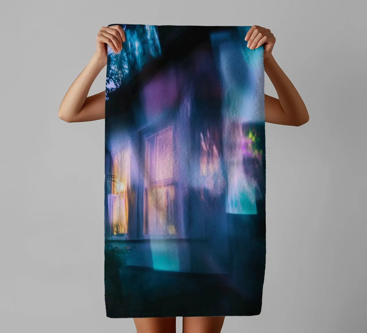 The house of dreams: ghostly flashes of light towel by Le Flou