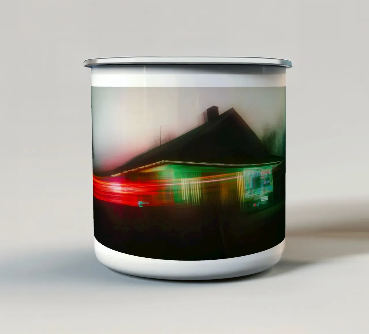 Ritmo di luce: la casa e le sue luci vibranti tazza in smalto da Le Flou