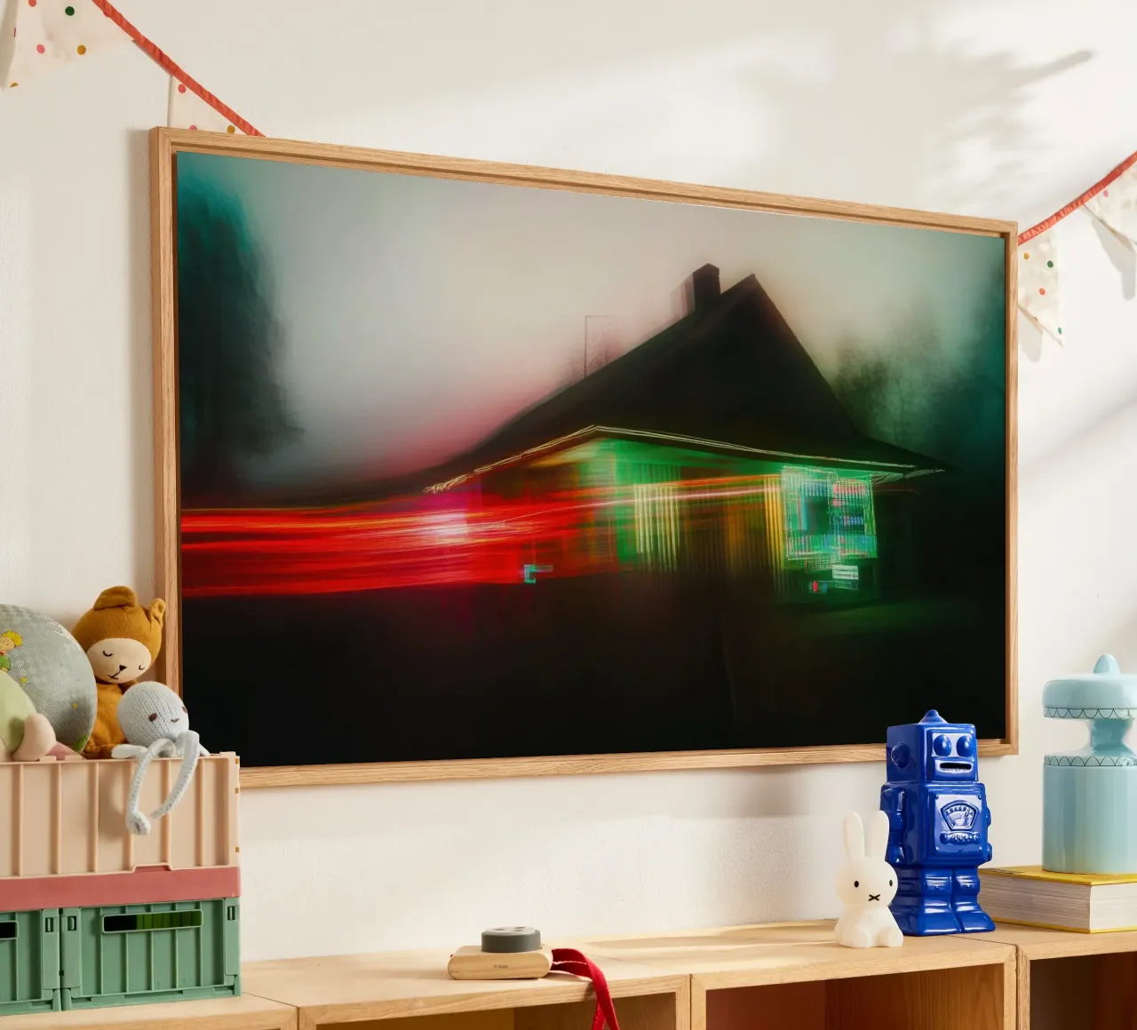 Rhythm of light: The house and its vibrant lights acrylic glass by Le Flou
