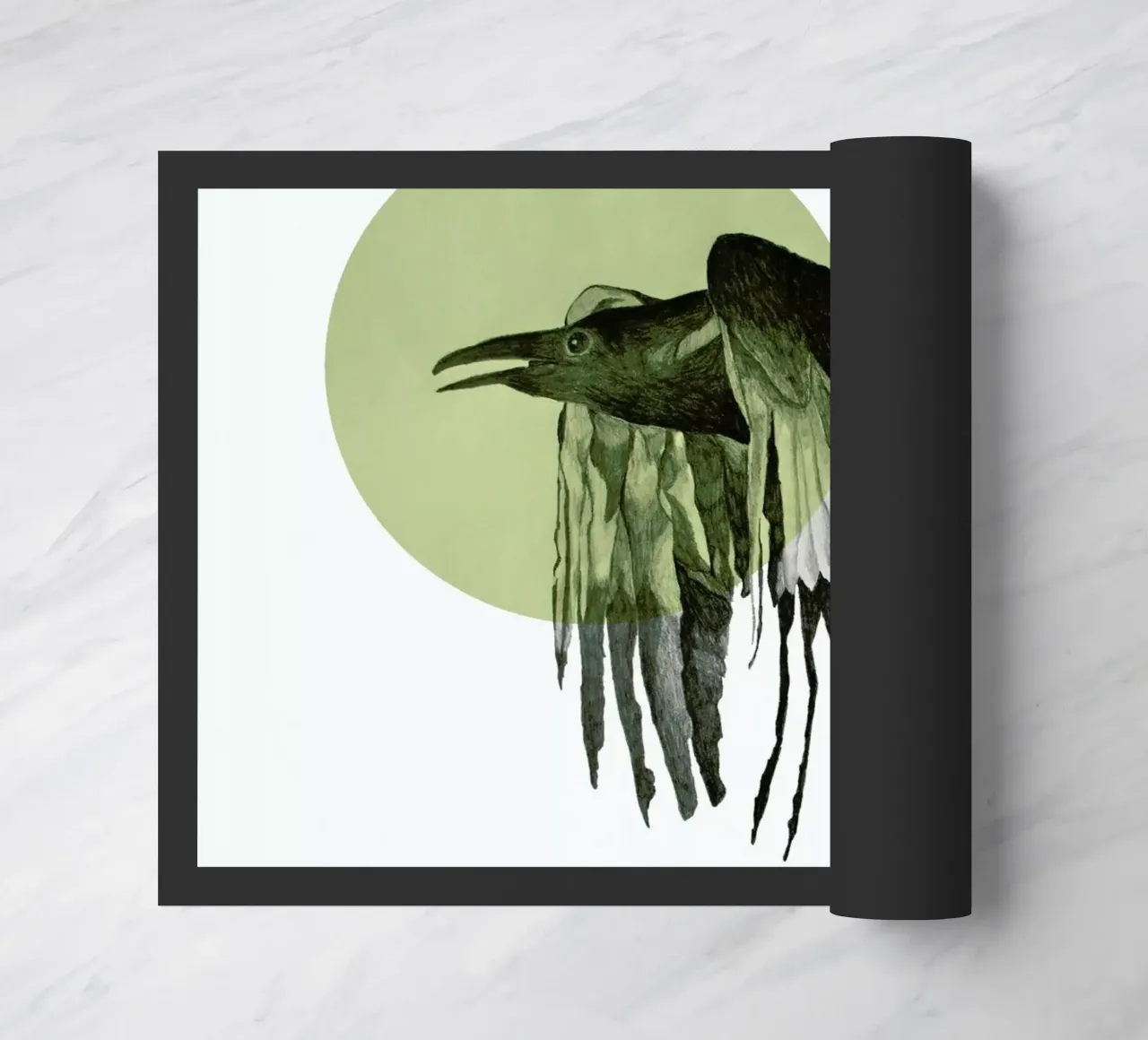 Raven doormat by Morgan Kendall